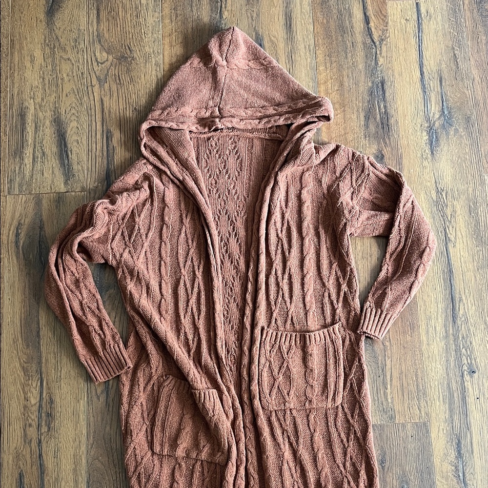 Cozy Brown Hooded Women's Sweater